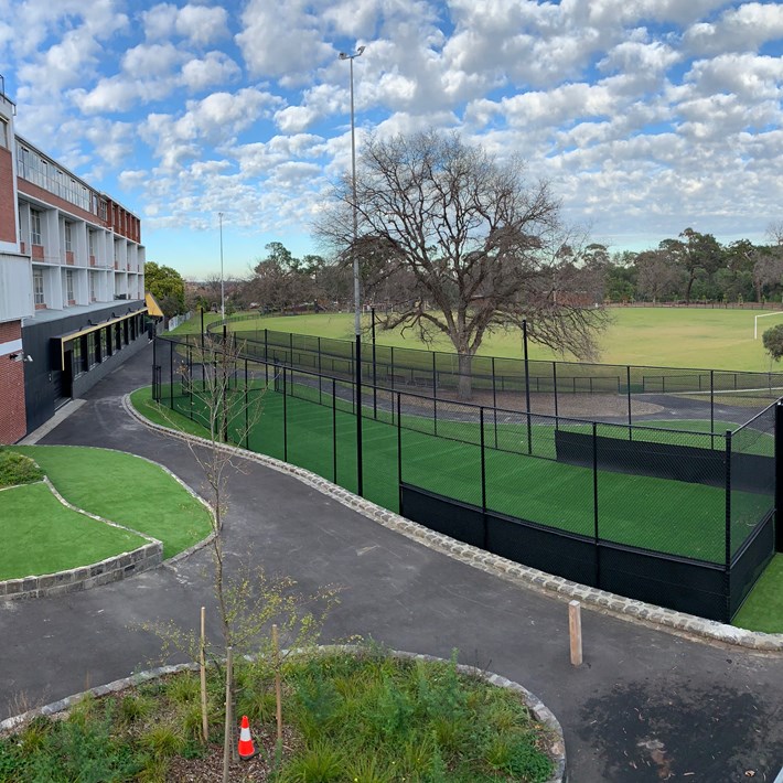 Alma Park Field and Cricket Nets used for soccer and cricket throughout the year accessible by concrete paths