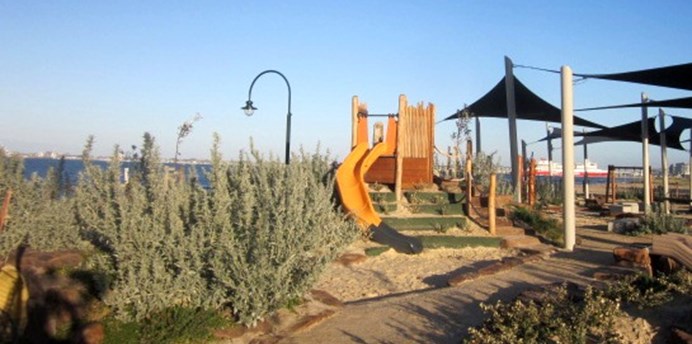 An array of play equipment can be used at Plum Garland playground