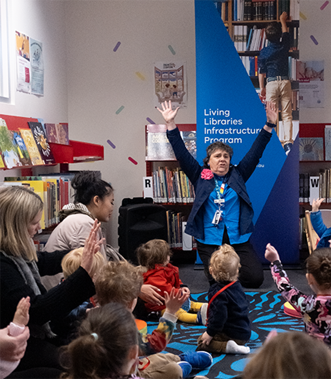 Monica delivered a story time at Middle Park Library