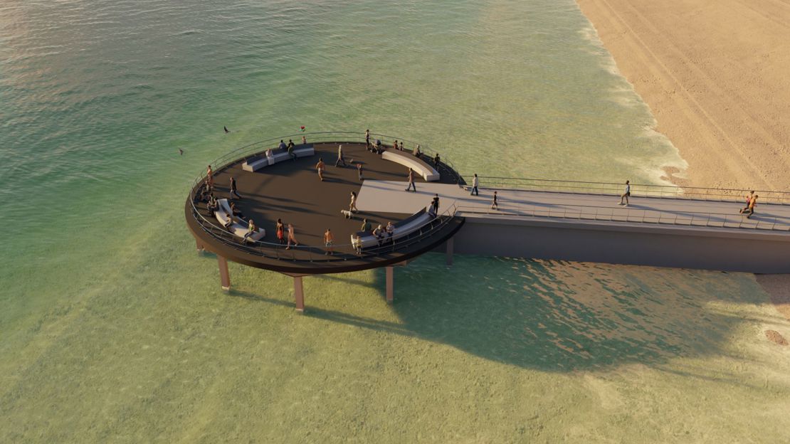 Artist's impression of Shakespeare Grove viewing platform side view