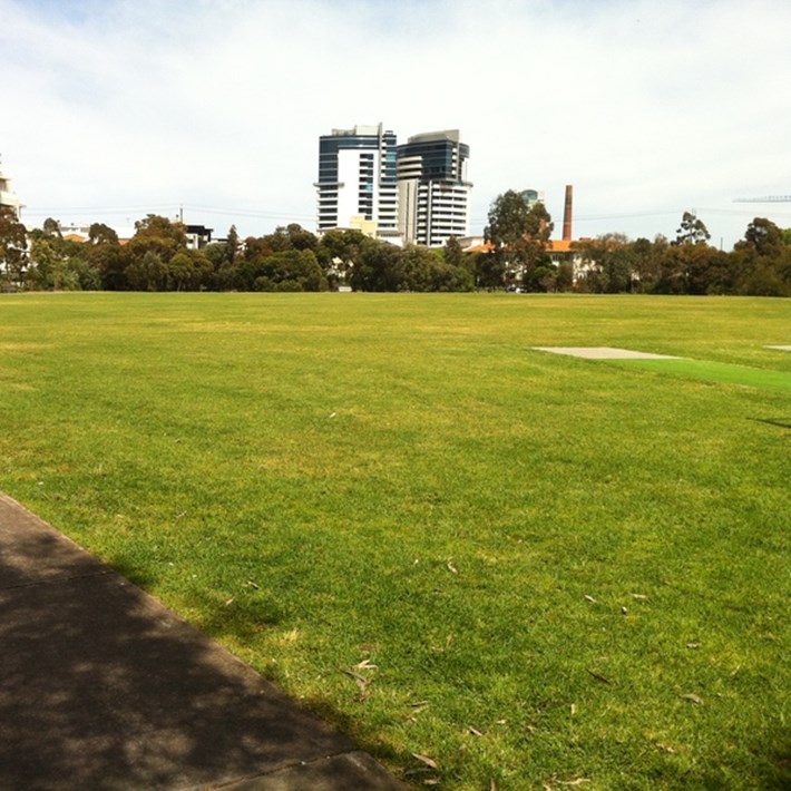 Lagoon Reserve sports field used for cricket and soccer training and competition 