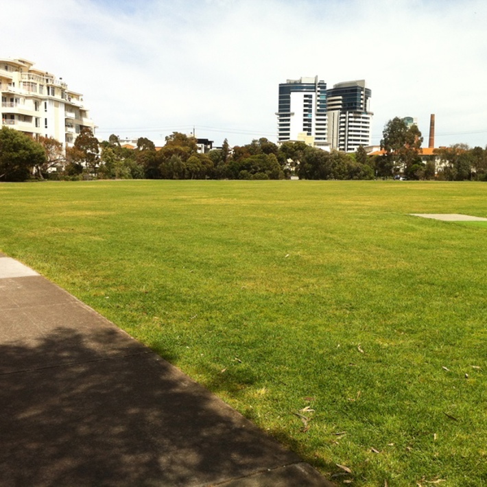 Lagoon Reserve sports field used for cricket and soccer training and competition 