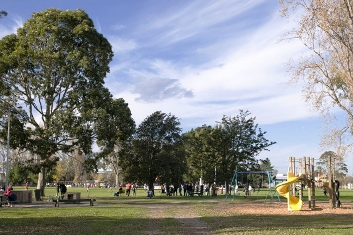 Playground and BBQ picnic facilities available for use at JL Murphy Reserve